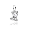 Labrador Bulldog Puppy Dog Kitty-Cat Dangle Charm Bead DIY Jewelry Fit Original European 925 Sterling Silver Bracelet Women Gift 6