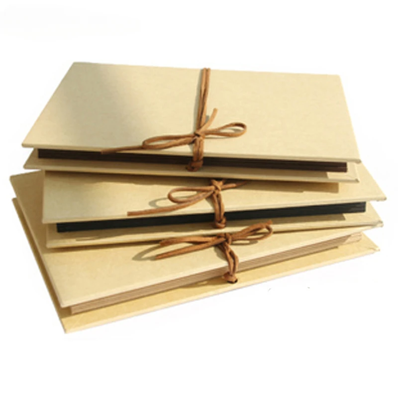 Original Handmade Paper Stick Photo Album Fold Page DIY Paste Type Series Couples Classmate Scrapbooking Baby Wedding Memory