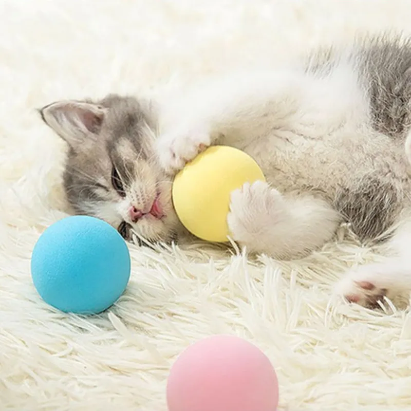 

Smart Cat Toys Interactive Ball Plush Electric Ball Catnip Toy Touch Sounding Pet Products Squeak Toy Ball Cat Toys Cat Supplie