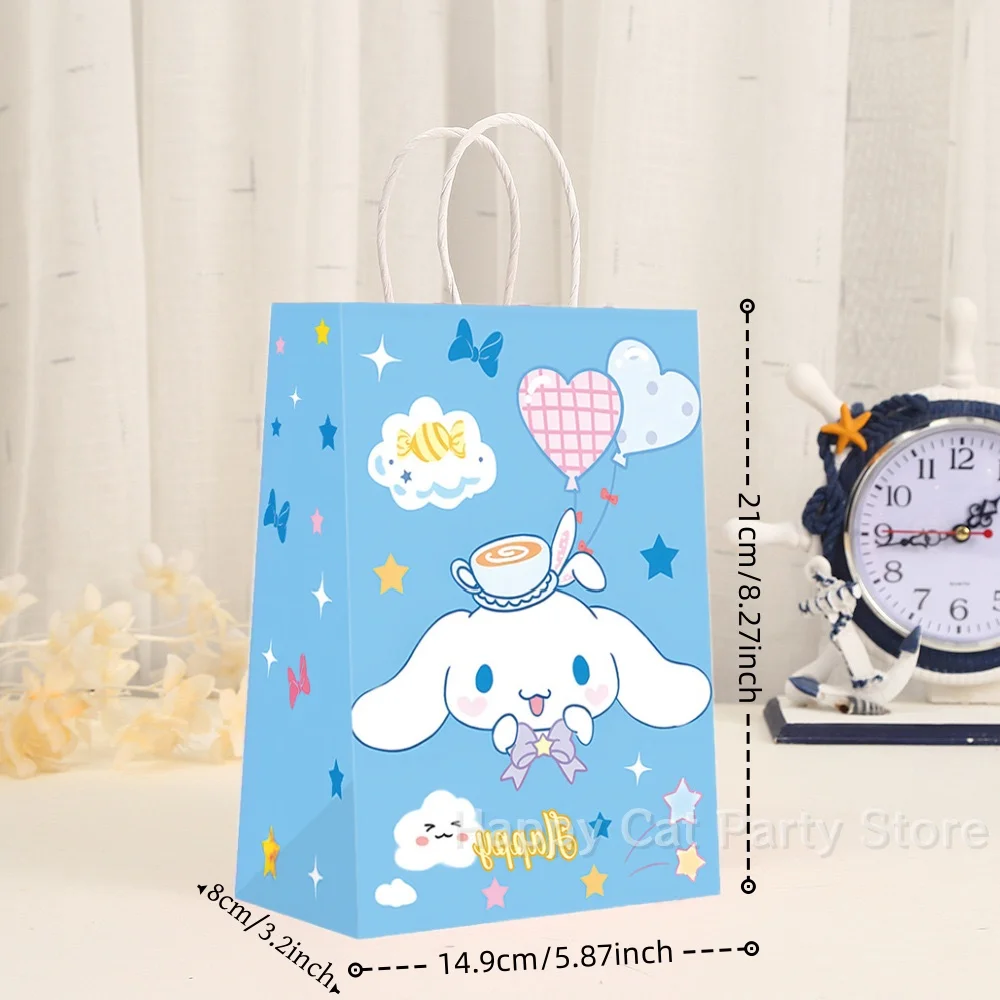 thumbnail image 1 of Bolsas de papel para regalo de Hello Kitty, decoración de cumpleaños, bolsa de dulces Kuromi, paquete de galletas Cinnamoroll Goody, regalos para niñas, suministros para fiestas, 1 of 5