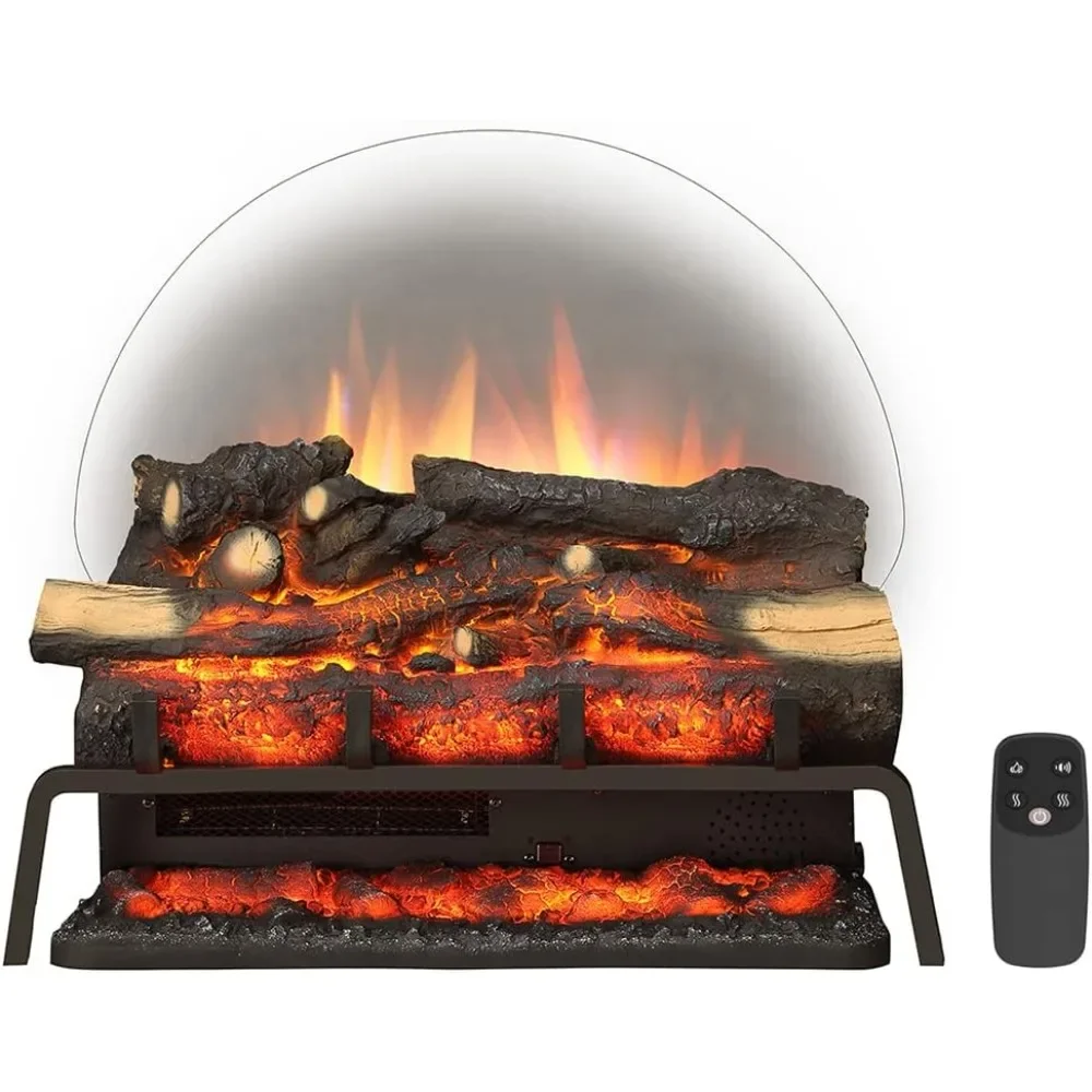 LegendFlame 23" W Free Standing Electric Fireplace Log Set (EF290), Fireplace Insert, Heater 750W/1500W, Crackling Sound, Remote 2