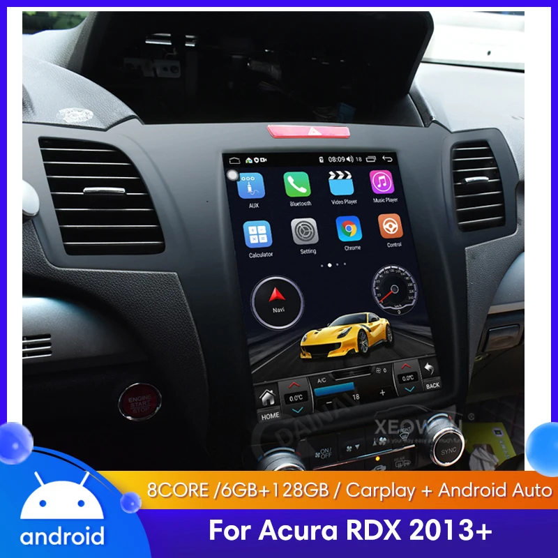 

Автомобильный плеер с GPS Навигатором, Android 2013, экран Tesla для Honda Acura RDX TB3 TB4 2018-