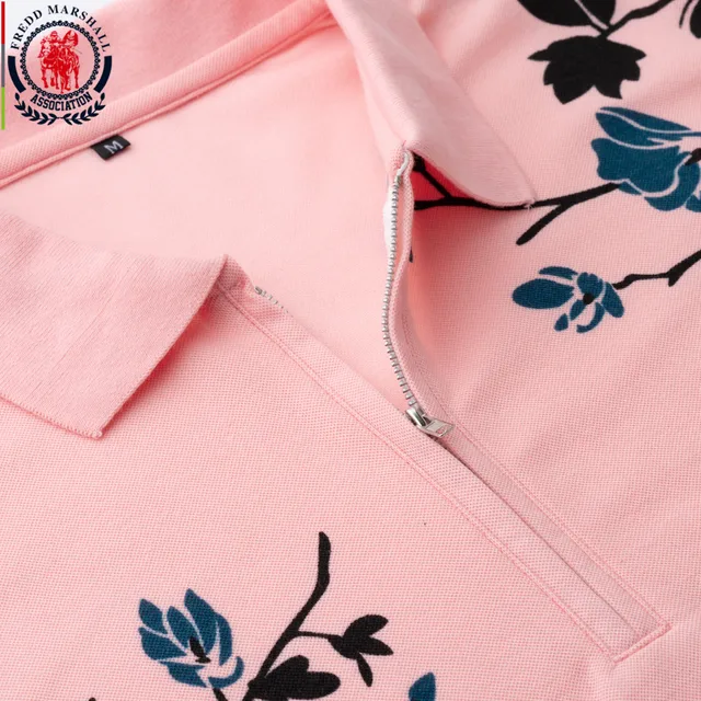 Modismo de Verão: Polo Floral Elegante da FREDD MARSHALL 4 Camisa Polo Floral FREDD MARSHALL