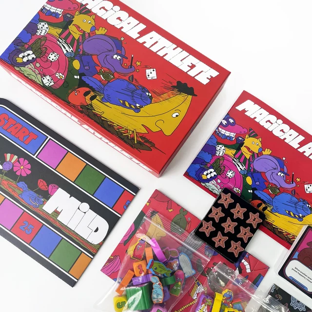 Jeu de société Deluxe Big Box Party : Athlète Magique – Amusements de course hilarants, parfait pour les soirées jeux entre amis