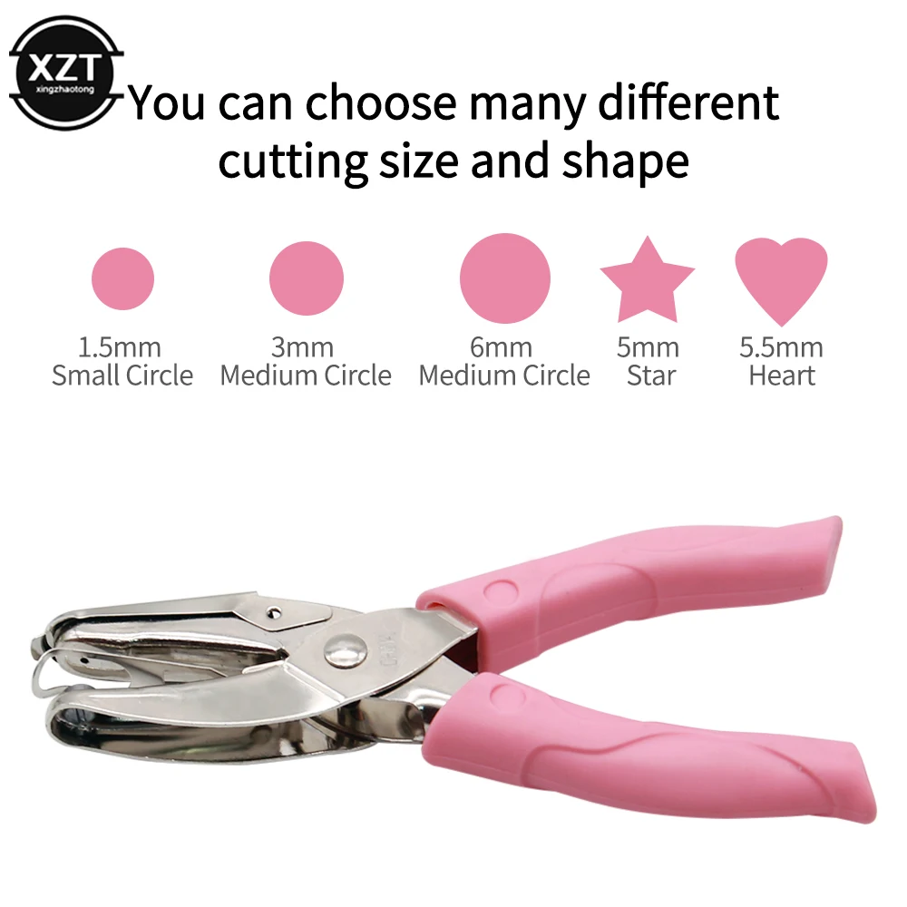 1.5MM/3MM/6MM Handle Hole Punch DIY Loose-leaf Paper Cutter Single Hole Puncher for Scrapbooking Tools Office Binding Supplies