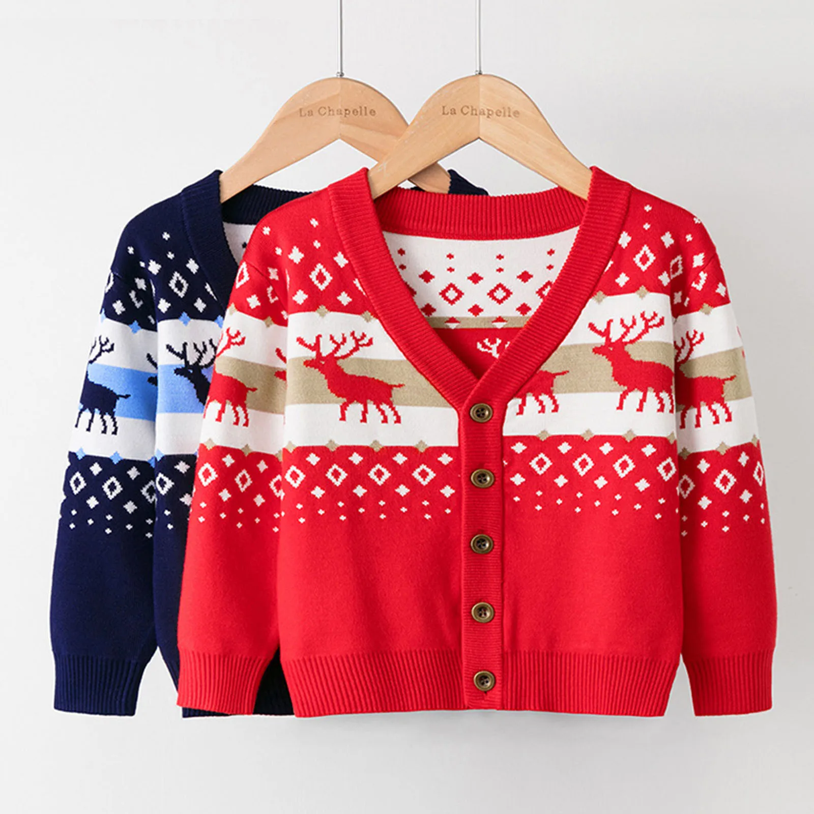 Children's Sweater Cardigan Toddler Boy Girl Christmas Cartoon Warm