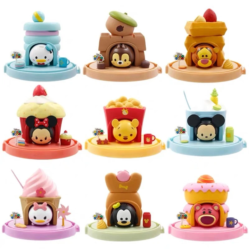 

Anime Disney Tsum Tsum Dessert Series Action Figure Toys Cartoon Mickey Donald Lotso Minnie Chip Model Doll Kids Birthday Gifts