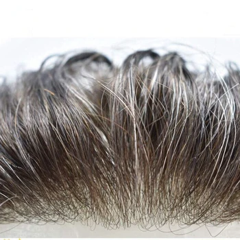 Vloop Super Natural Hairline Ultra Thin Skin 0.02mm 80%Density Undetectable Men Toupee Brown Black Grey 520# 100% Human Hair Pro