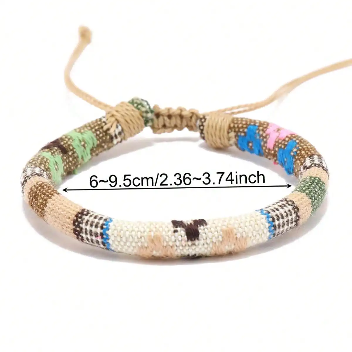 Woven Bracelets 24pcs Bohemian 2 Style Woven Bracelets Set Random Colorful Cloth Art Friendship Surf Bracelet For Men Women