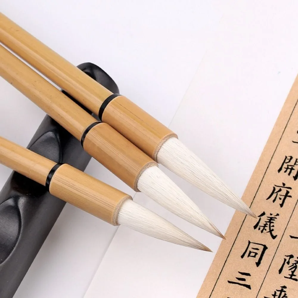 

Oil Watercolor Chinese Calligraphy Brush Oil Painting Wolf hair Scriptures Writing Brush High-end Bamboo Art Paint Brush