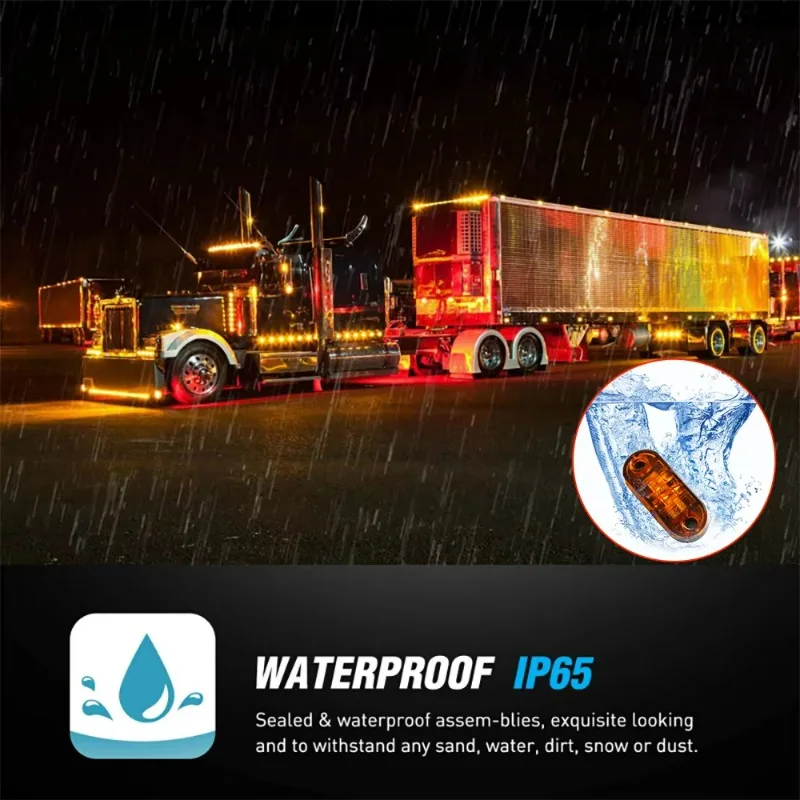 Ÿ���� ���� �ĸ� Ŭ����� ǥ�� �� Ʈ�� Accessorie Ʈ���Ϸ� ���� �� ĳ���� ���̵� ��Ŀ ������ �� �� 10PCS 4 LED 12V-24V