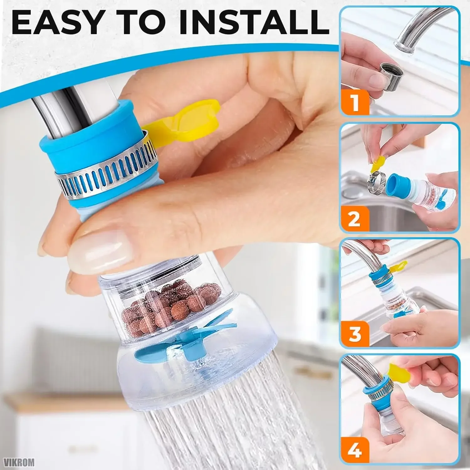 Universal 360 Rotation Faucet Bubbler Swivel Water Saving Economizer Head Shower Kitchen Faucet Nozzle Adapter Sink Accessories 5