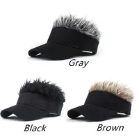 Casquette de Baseball synthétique courte pour hommes, perruque à pointes, faux cheveux, pare-soleil réglable, visière fantaisie, couvre-chef Hip-Hop 2