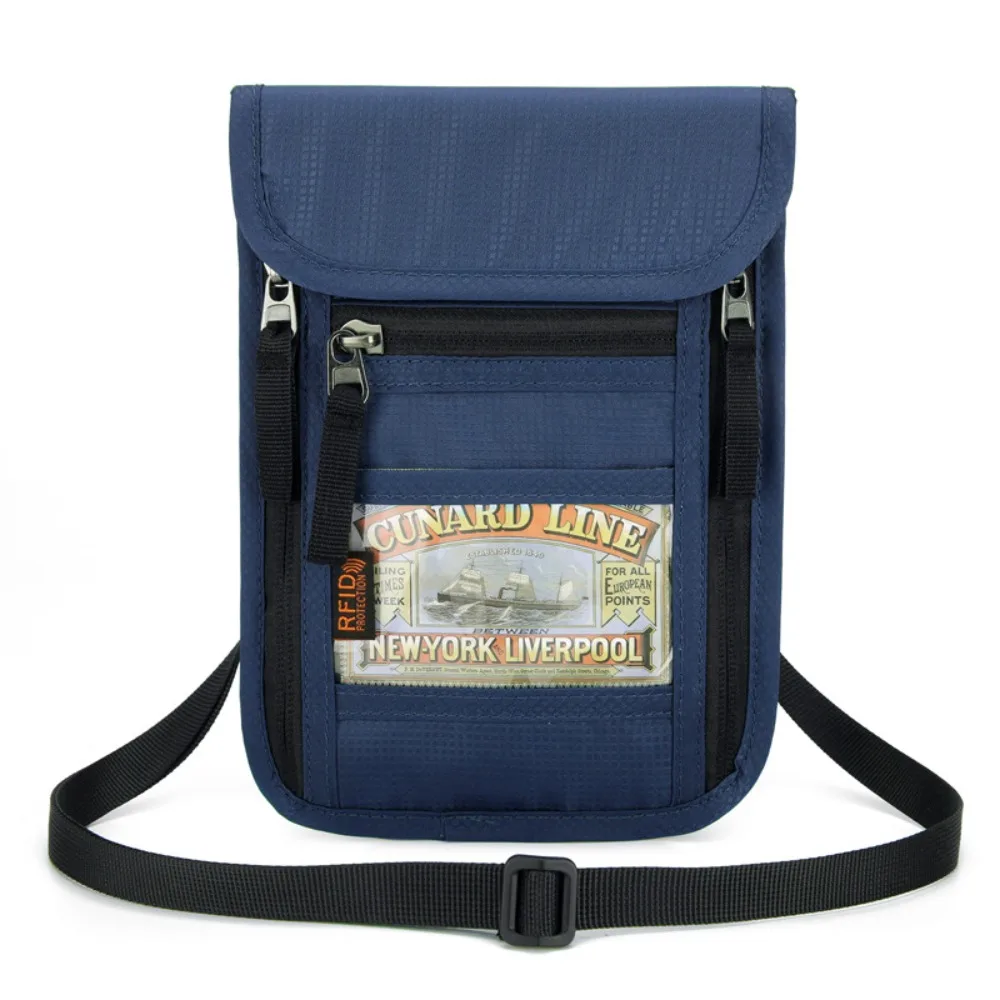 RFID Blocking Travel Neck Wallet and Passport Holder – Anti-Theft Document Organizer