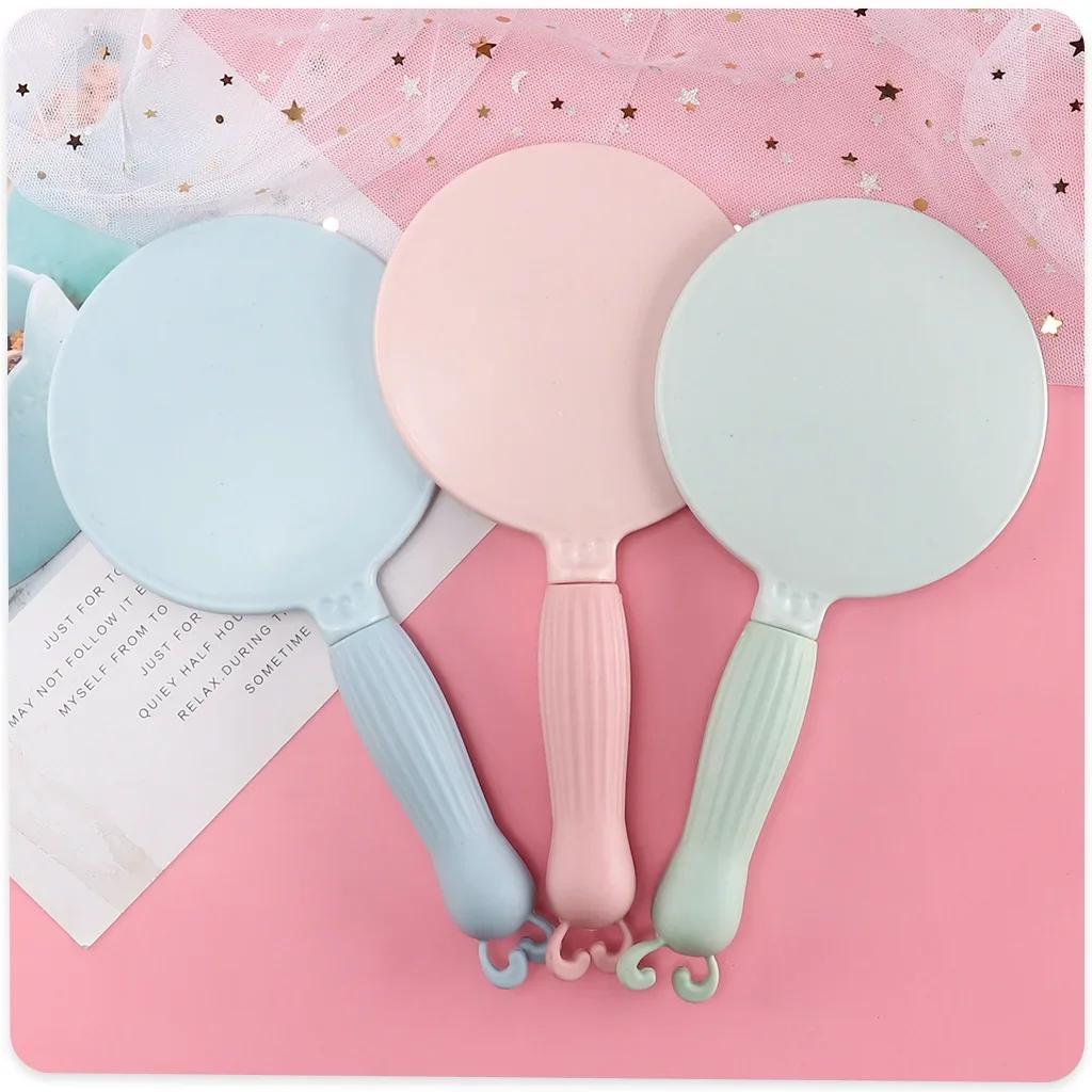 Handheld Makeup Mirror Square Makeup Vanity Mirror with Handle Hand SPA Salon Compact Mirrors Cosmetic for Women