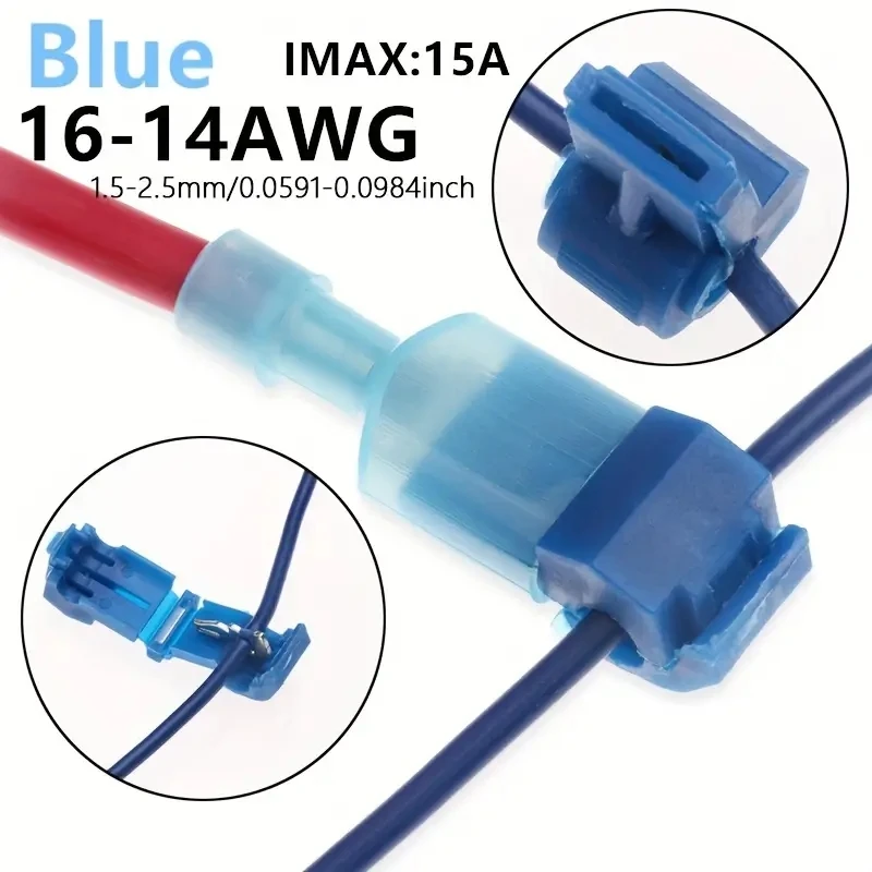 50pcs Quick Electrical Cable Connectors Lock Wire Terminals