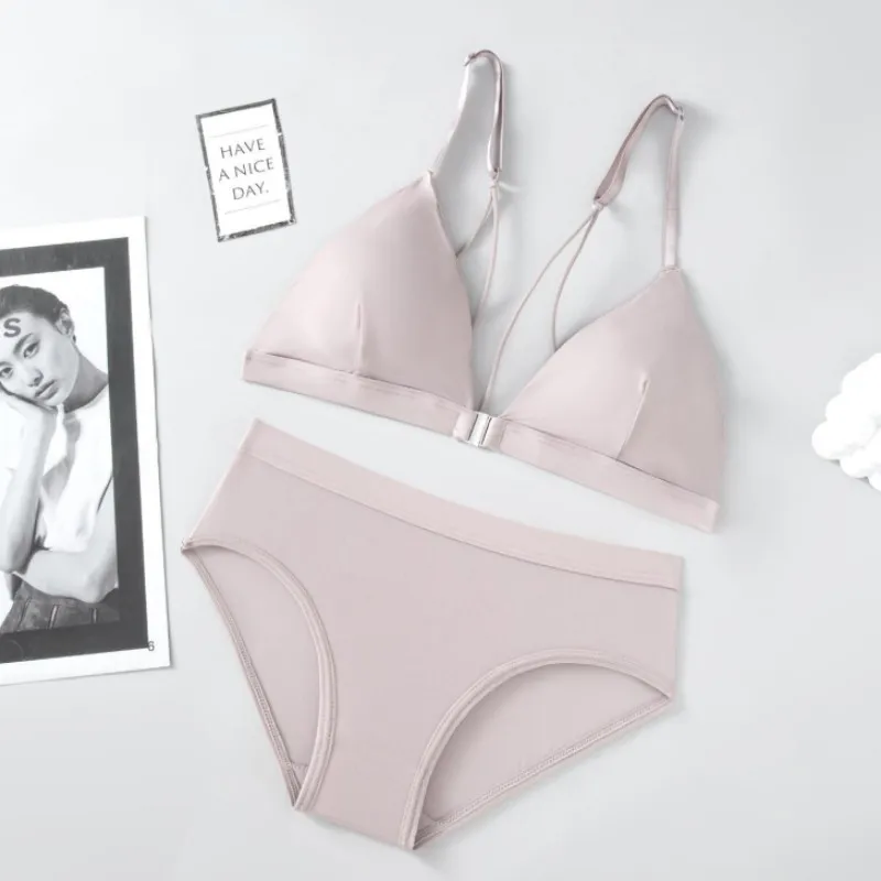 front closure bra set side view