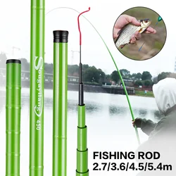 Ultra Light Telescopic Carbon Fiber Carp Fishing Rod - 3.6 m (Green)
