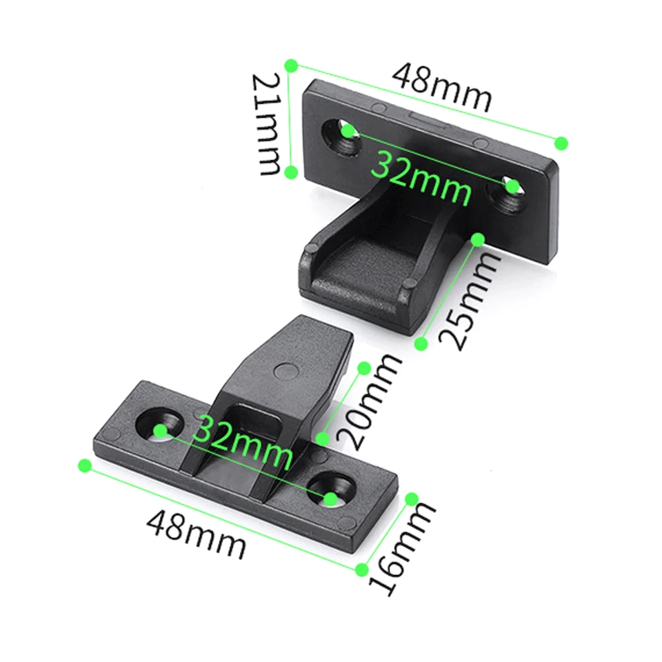 5-Piece Plastic Furniture Connector Kit - 68mm Quick Install Brackets With Screws