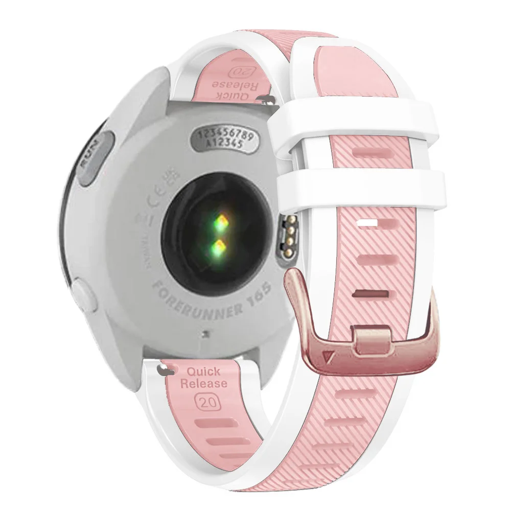 Versatile 20mm Silicone Watch Strap - Durable Replacement Band in Assorted Colors