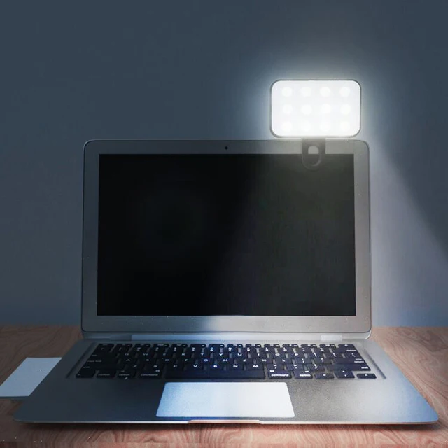 New Portable Mini Selfie Fill Light 3 Modes Adjustable Brightness Rechargeable Clip On For Mobile Phone Computer Fill Light 2