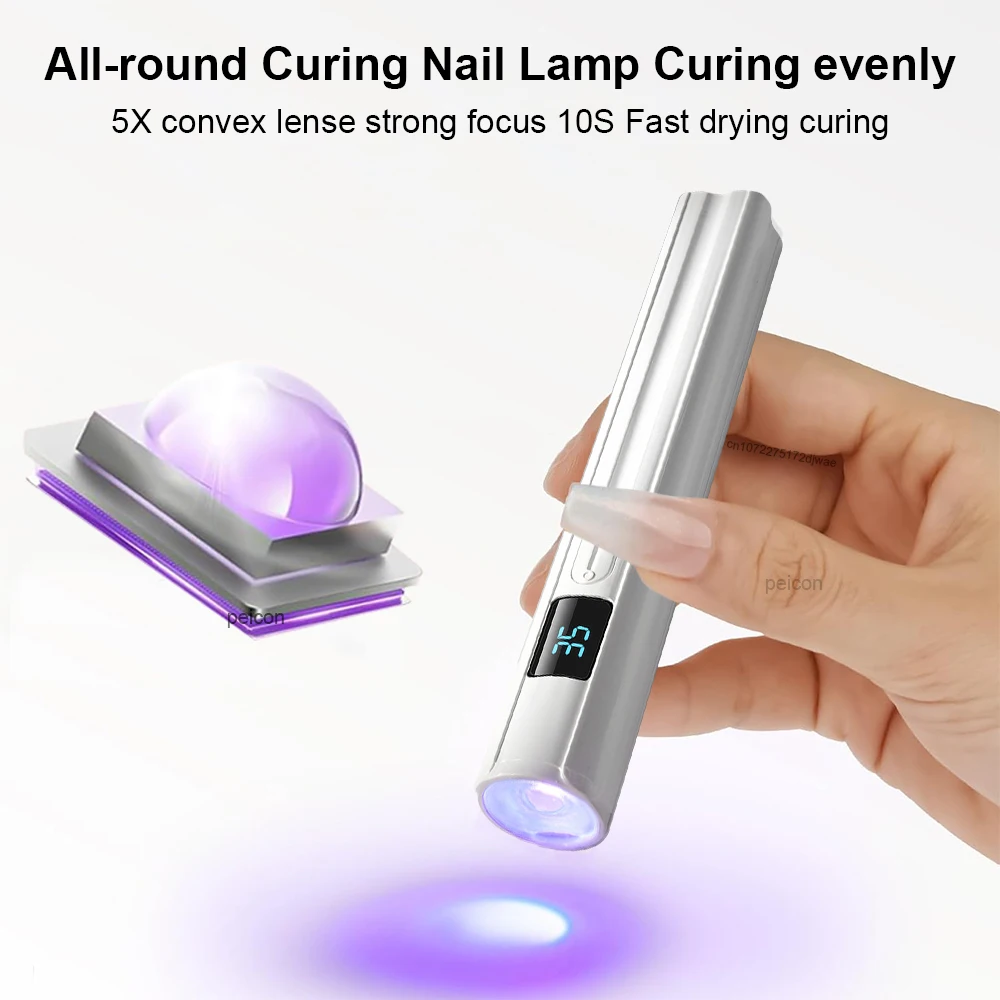 UV LED 젤 네일 램프 휴대용 UV 네일 라이트 빠른 경화 네일아트 충전식 핸드헬드 미니 네일 드라이어 램프 가정용