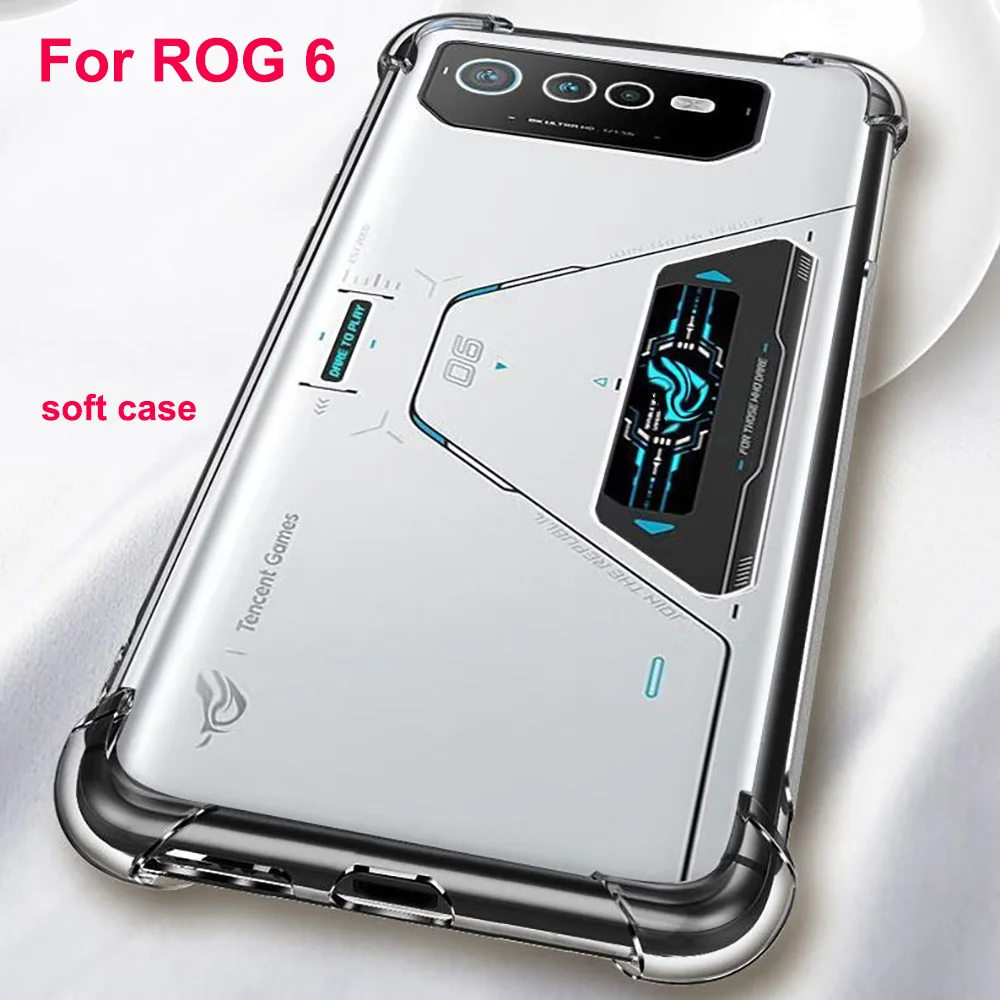 Airbag Anti-Caduta In Silicone Coque Per Asus Rog Phone 6 Case Rog 6 Rog6 Custodia Morbida In Tpu Dipinta Per Telefono Asus Rog Phone 6 Pro