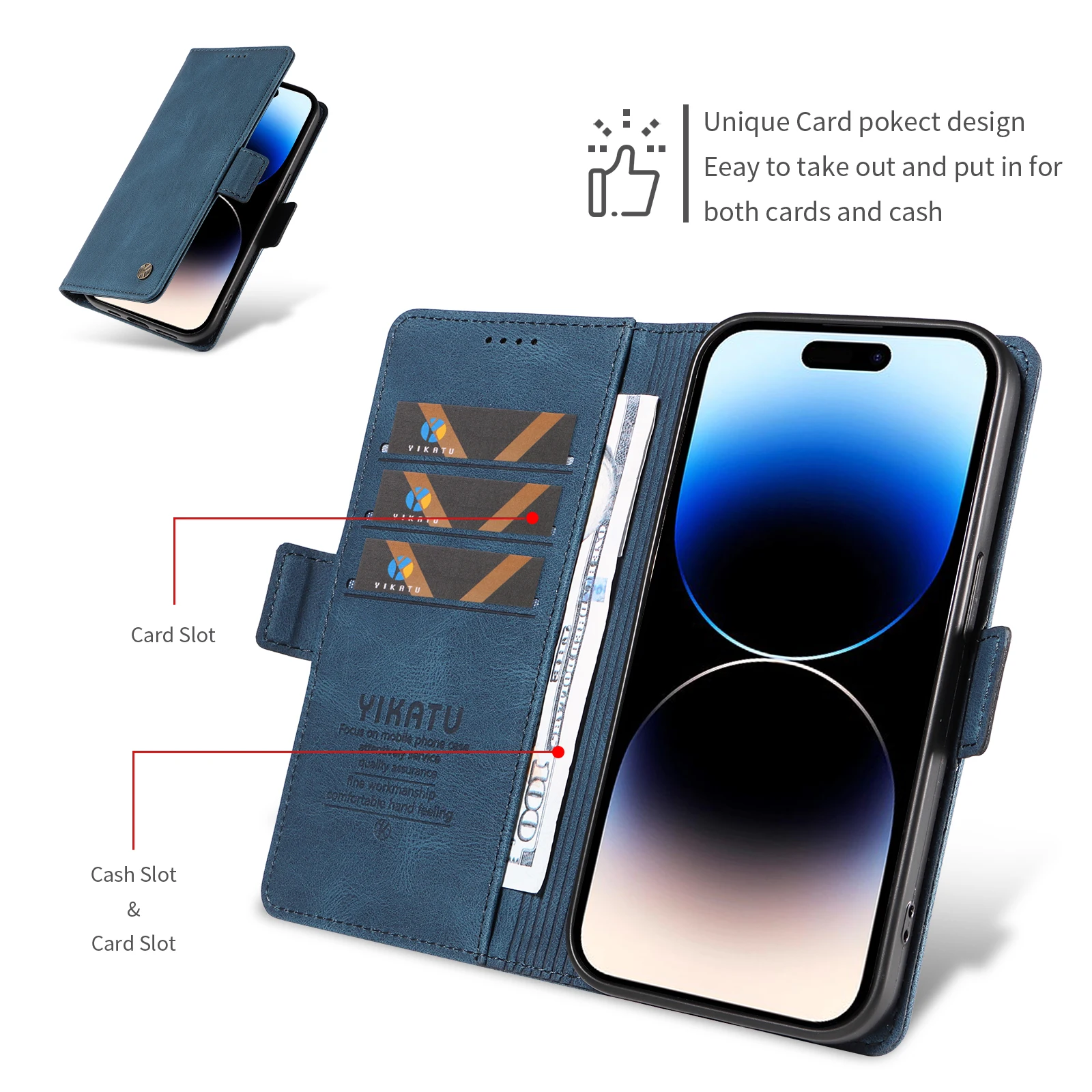 Leather Wallet Card Case - Universal Design