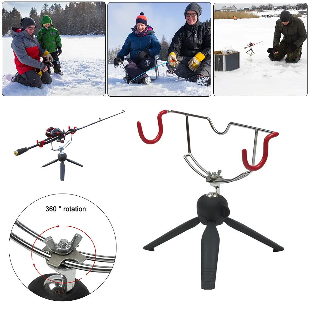 Portable Double Head Fishing Rod Holder for Winter Sea