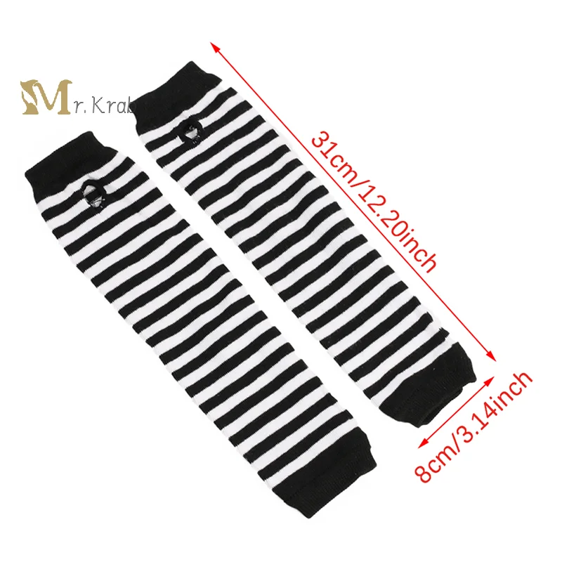 INS Spring Summer Sports Long Fire Ninja Knitted Gloves Emo Women's Sleeves Y2K Men's Fashion Half Finger Arm Warmer Oversleeve