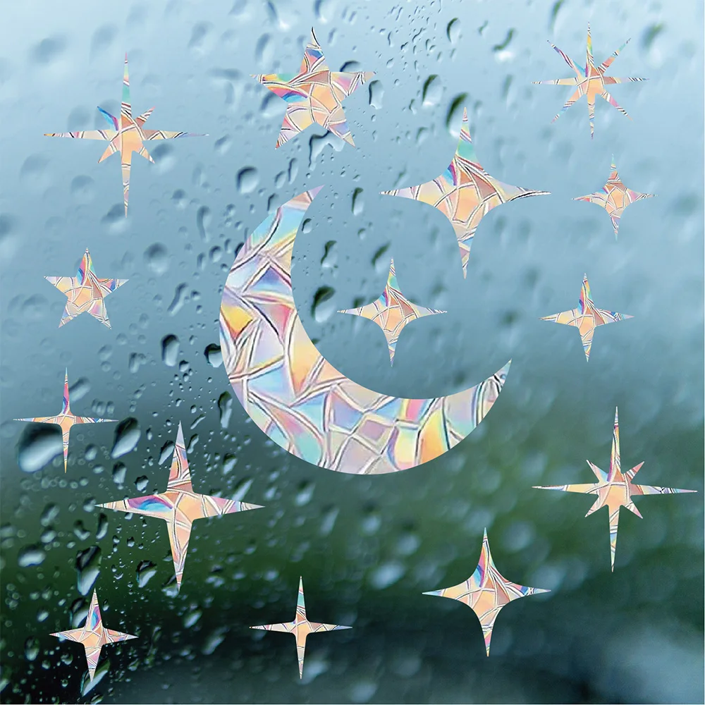Sunshine Catcher Colorful Window Stickers Rainbow Prism Butterfly Electrostatic Glass Anti-collision Ornament