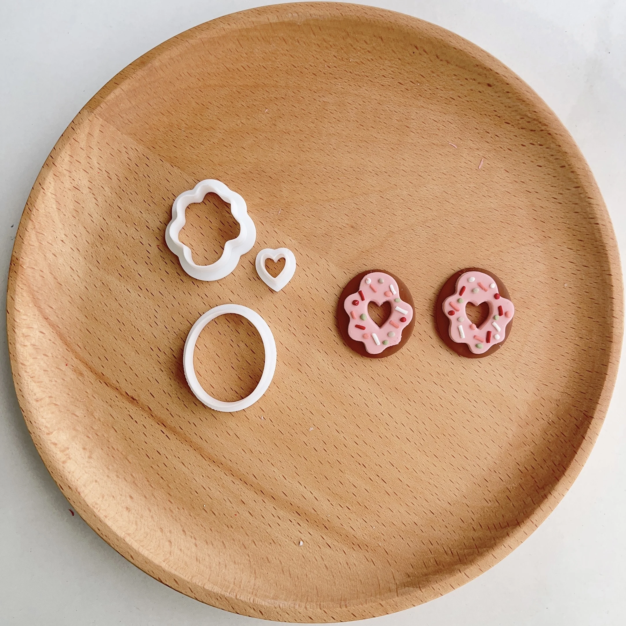 Love Heart Polymer Clay Cutters Valentine\'s Sweet Series Heart Shape Polymer Clay Polymer Clay Earrings Jewelry Cutter