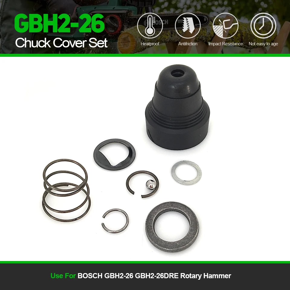 9 Pz Sostituire Set Coperchio Mandrino Per Bosch Gbh2-26 Gbh 2-26 Gbh2-26Dre 2-26Dre Martello Rotante Manicotto Protettivo Bocca Kit Cap