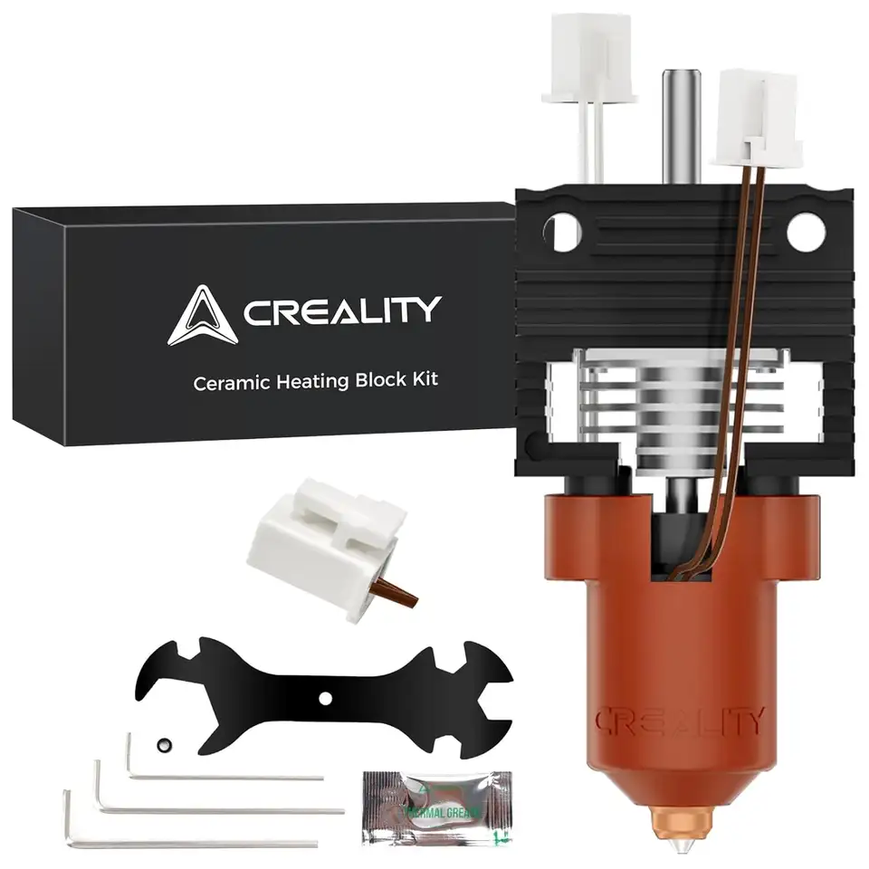 Creality 2025 K1 SE/K1C/K1/K1 Max Hotend Upgrade Ceramic Heating Block Kit Terminal with Buckle 600mm/s High-Speed image 1