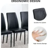 Dining Table,Kitchen Dining Table and Chairs,White Marble Pattern Dining Table with 6 Dinings Chairs, 6 Piece Dinings Tables Set 6