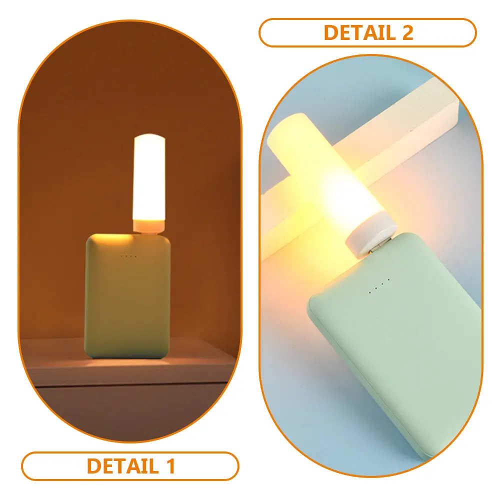 2개입 USB LED 불꽃 효과 플러그인 야간 조명 소형 무드등 침실 침대 옆 장 침실등 플러그인