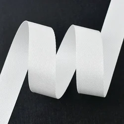 Versatile Nylon Webbing Strap - Decorative Ribbon for Crafting and Accessories (White)