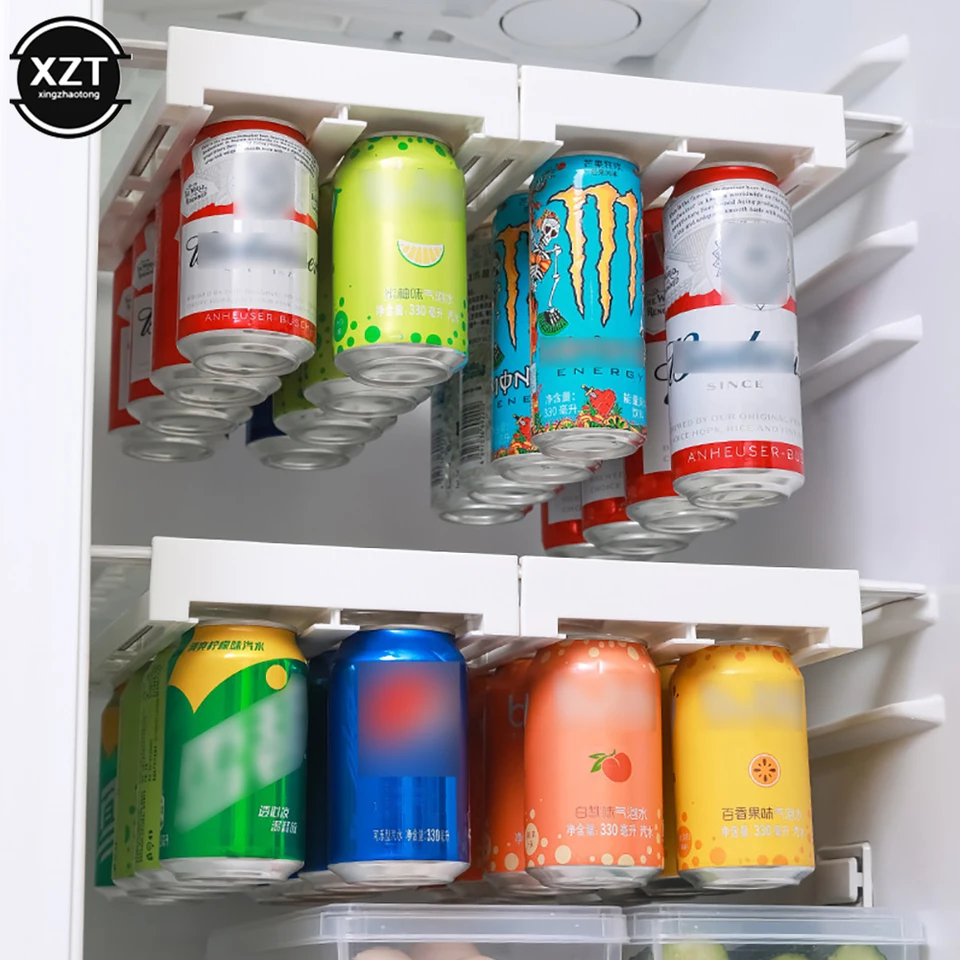 BESTYASH Kühlschrank Regal Für Getränke | Schwarz Kunststoff Organizer 33,5x18x14cm