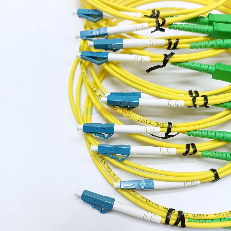 10PCS Simplex Optical Fiber Patch Cord LC/UPC-SC/APC Single Mode 1M/2M/3M/5M/10M Fiber optical Jumper Cable LC UPC-SC APC FTTH