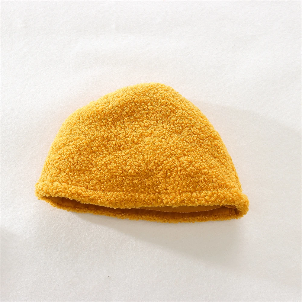 Autumn And Winter Baby Girl'S Wool Sweater Jacket+Hat Baby Girl'S Single Breasted Patchwork Lace Daily Casual Jacket 2 PCS