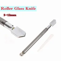 178mm Professional Oil Feed Glass Cutter Diamond Antislip Metal Handle Cutting Tools 5-12mm 2