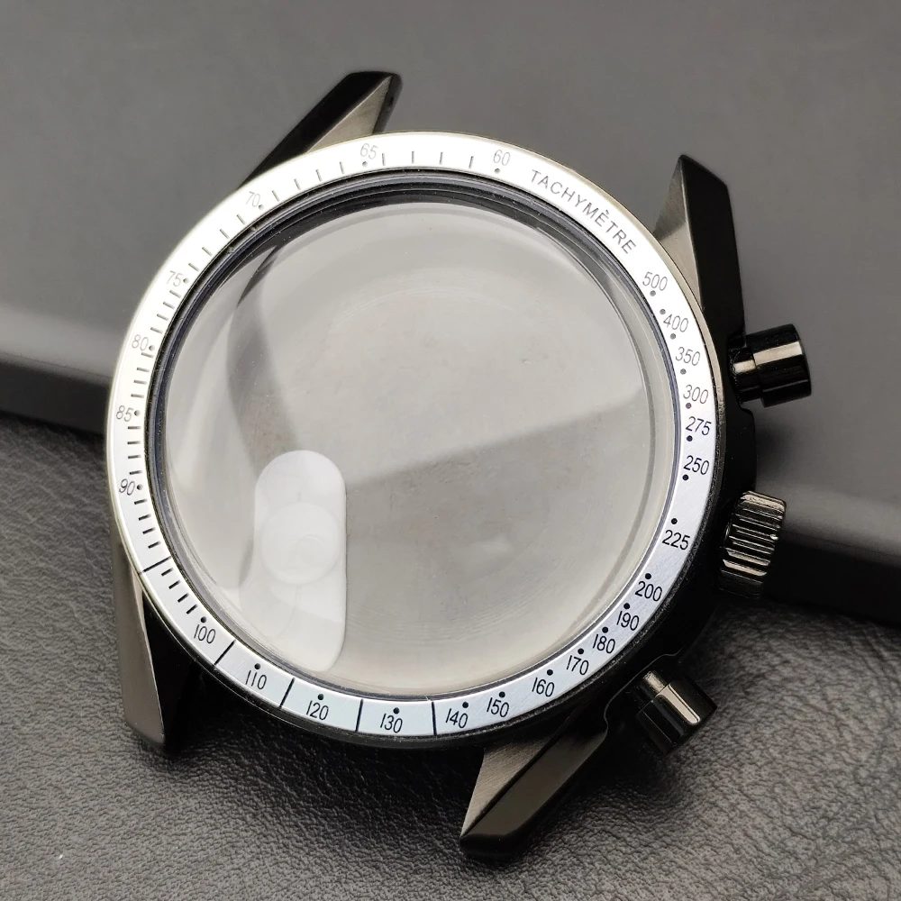 Stainless Steel Watch Case with Moon Back Cover and 20mm Strap Compatibility