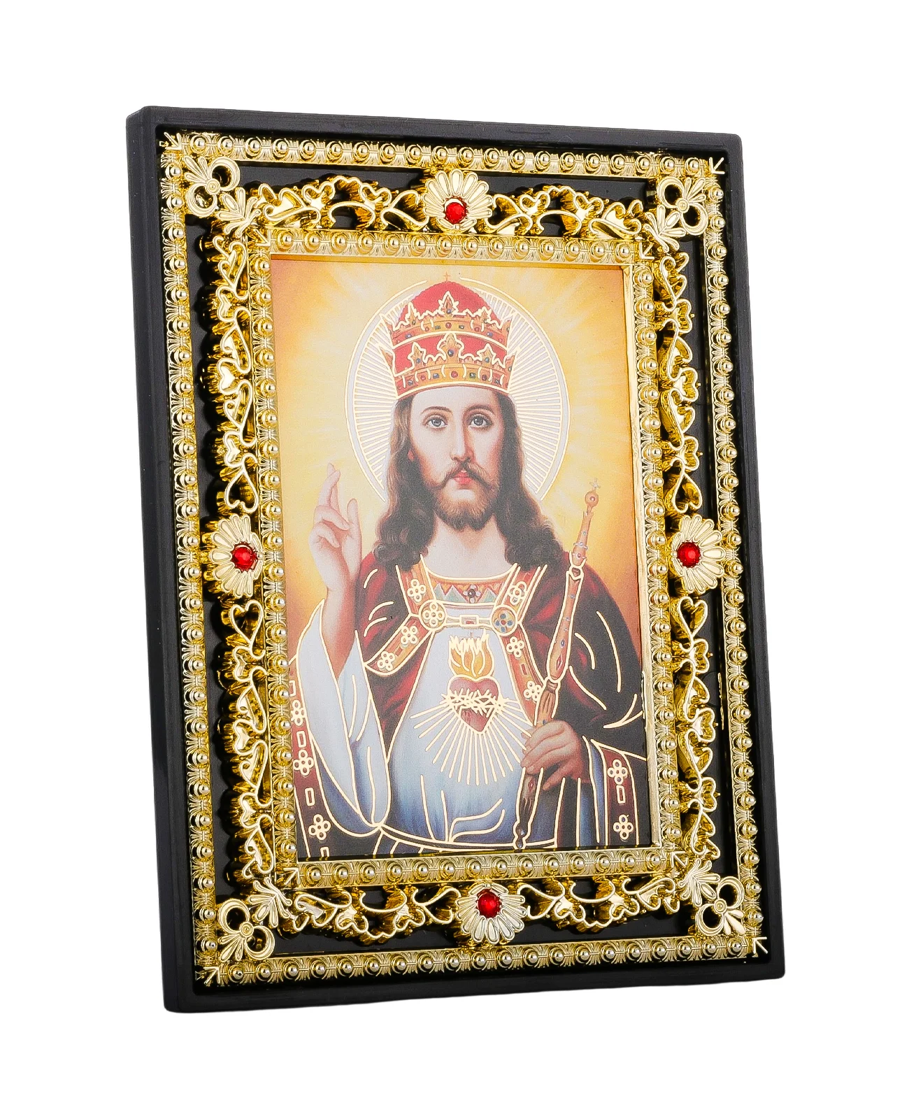 Diyalo 4-teiliges schwarzes Heiliges Symbol Saint Pio Jesus Heiliges Herz Unsere Liebe Frau Bilderrahmen Ornament Kunststoff Wandkunst Home Decor Geschenke – Detail 8