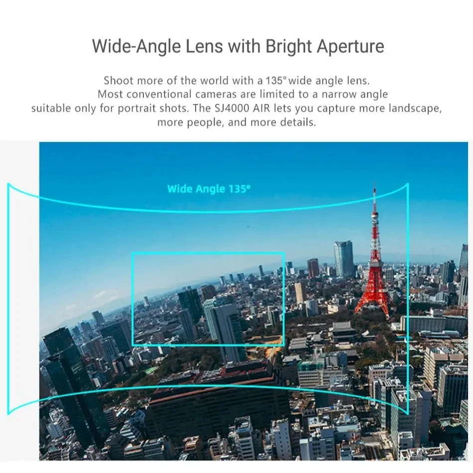 Action Camera SJCAM SJ4000 AIR 4K 30PFS 1080P 4x Zoom WIFI Sports Video Motorcycle Bicycle Helmet Waterproof