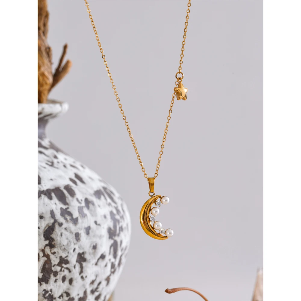 Yhpup Necklace Stainless Steel Women