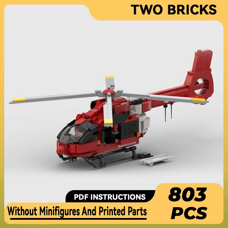

Technical Moc Bricks Swiss Medical Aircraft Rega H145 Modular Building Blocks Gifts Toys For Children DIY Sets Assembling Model