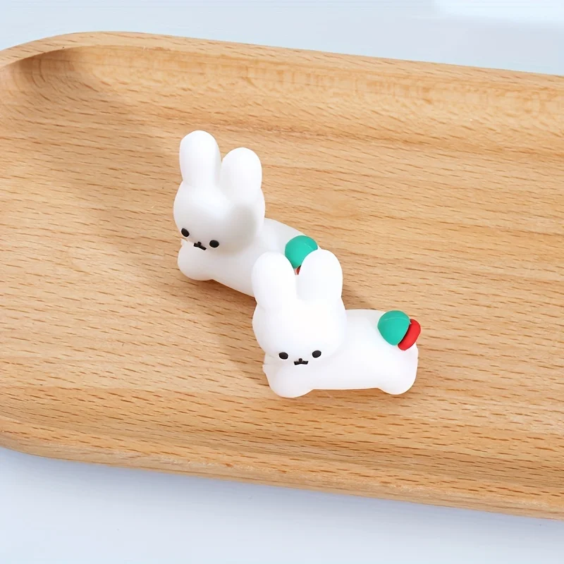 Adorable Cartoon Rabbit Cable Protector and Organizer - Anti-Breaking Kawaii Charging Cord Cover