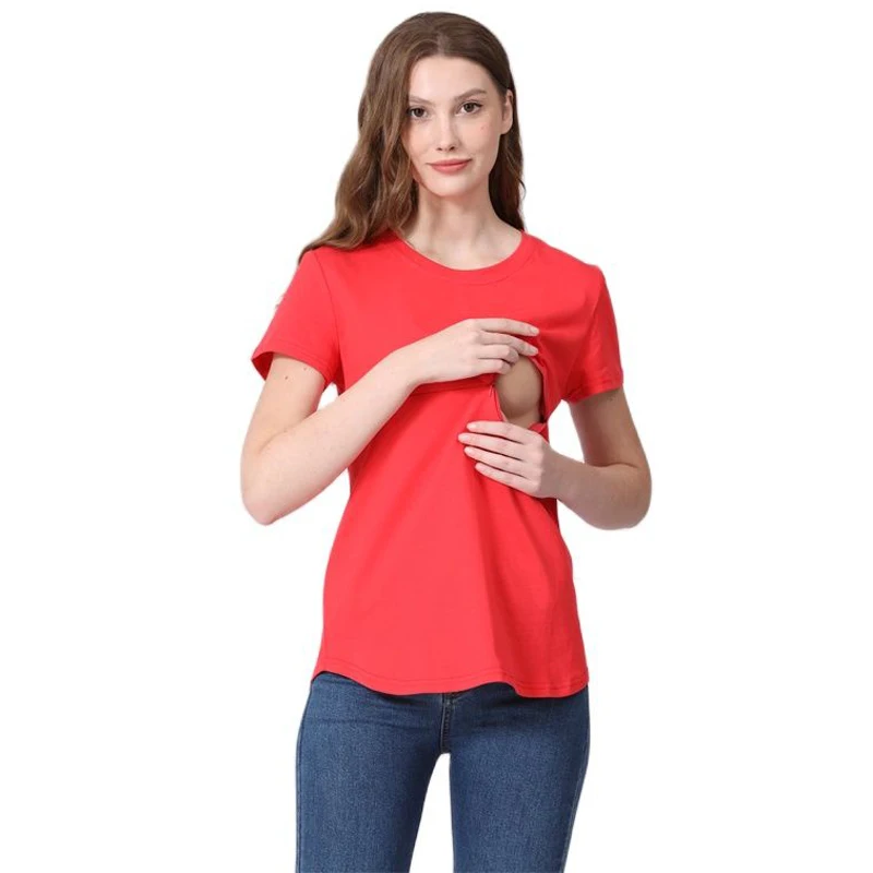Emotion Moms Summer Invisible Zipper Pregnancy Maternity Top Lactation Clothing Breastfeeding For Pregnant Women Big Size 5