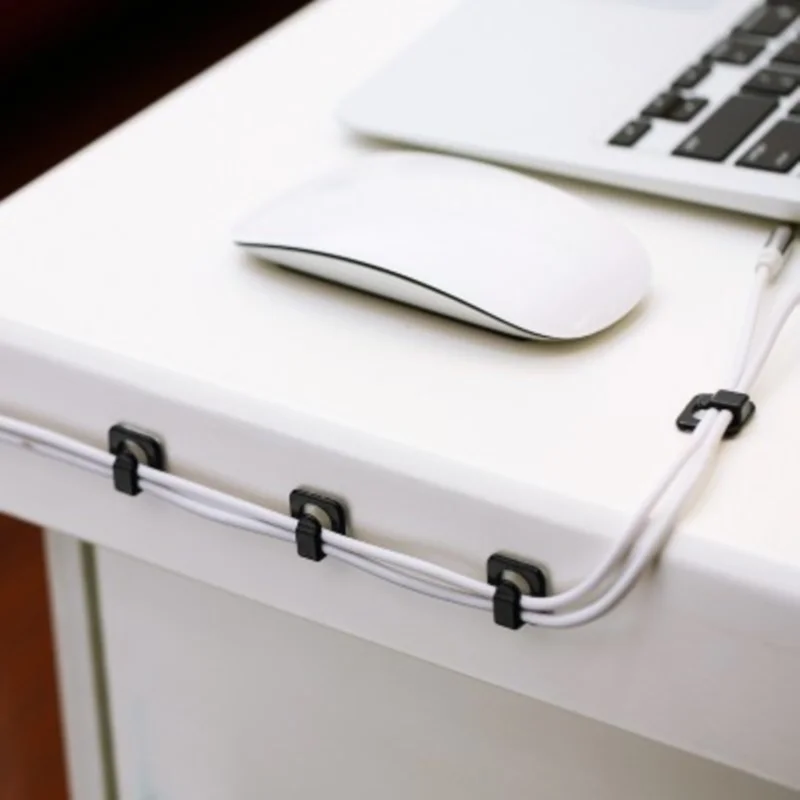 18Pcs Adhesive Cable Organizer Securing Clips USB Wire Organizer Clips Computer Wire Organizer Desktop Storage Line Holder