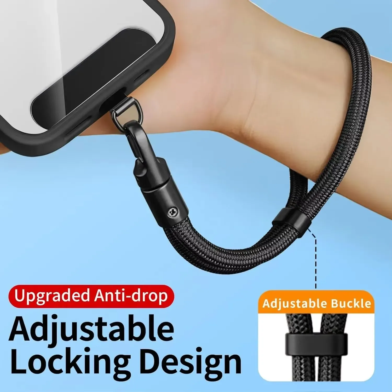 Universal Adjustable Anti-Drop Phone Lanyard with Durable Polyester Strap